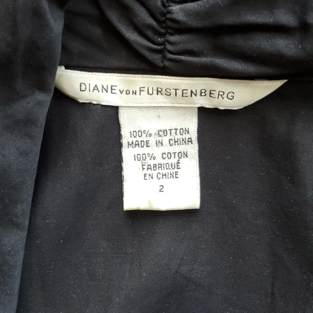 Diane Von Furstenberg Vern Wrap Dress Black - Picture 7 of 8